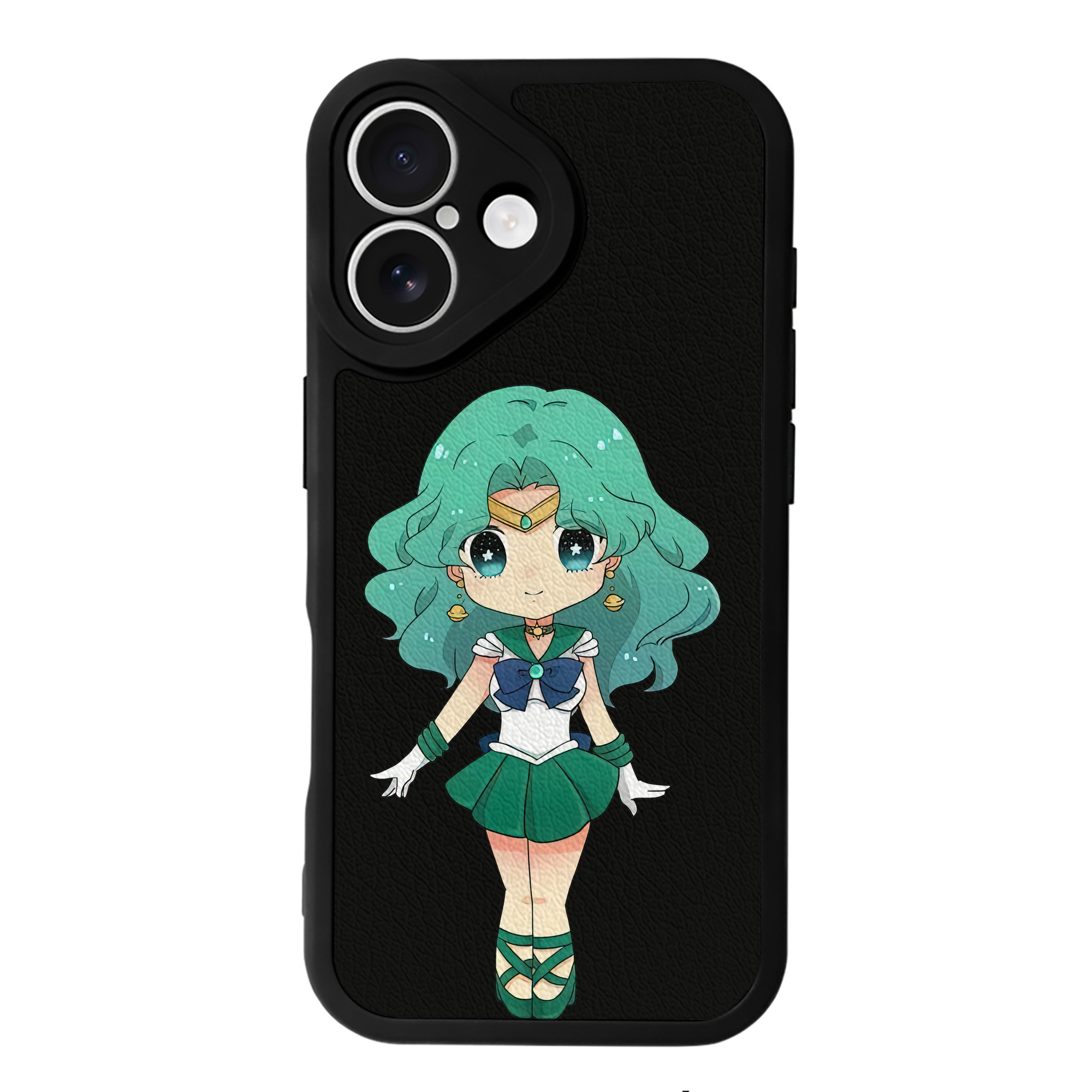（画像用） 美少女戦士セーラームーン 海王 みちる（かいおう みちる） Sailor Moon Kaiou Michiru 【iPhone 16シリーズ対応】シリコンスマホケース（レザー調） 材質：シリコン